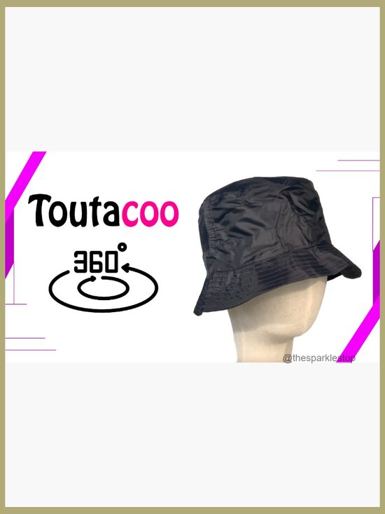 Adjustable Bucket Rain Hat, Windproof Nylon Look, Lightweight Foldable main image 4